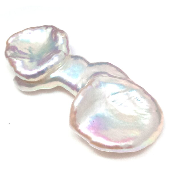 Lumpy Pearl White Interesting Shape Lump of Nacre Pearl - Loose Pearls by Pearlescence