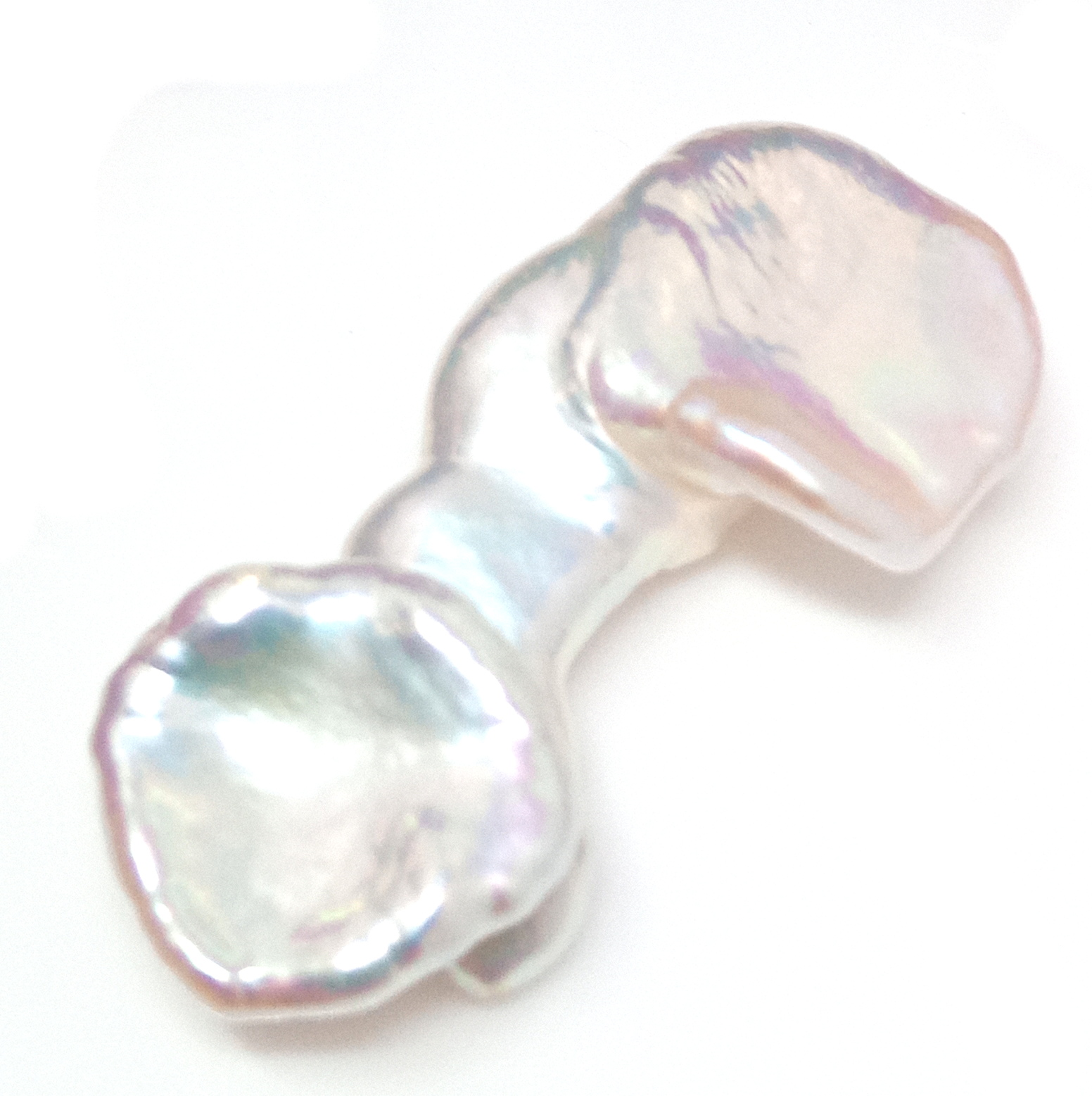 Lumpy Pearl White Interesting Shape Lump of Nacre Pearl - Loose Pearls by Pearlescence