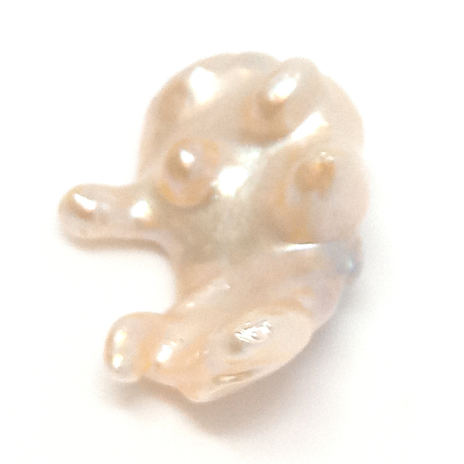 Lumpy Pearl Apricot Lumpy Pearl - Loose Pearls by Pearlescence