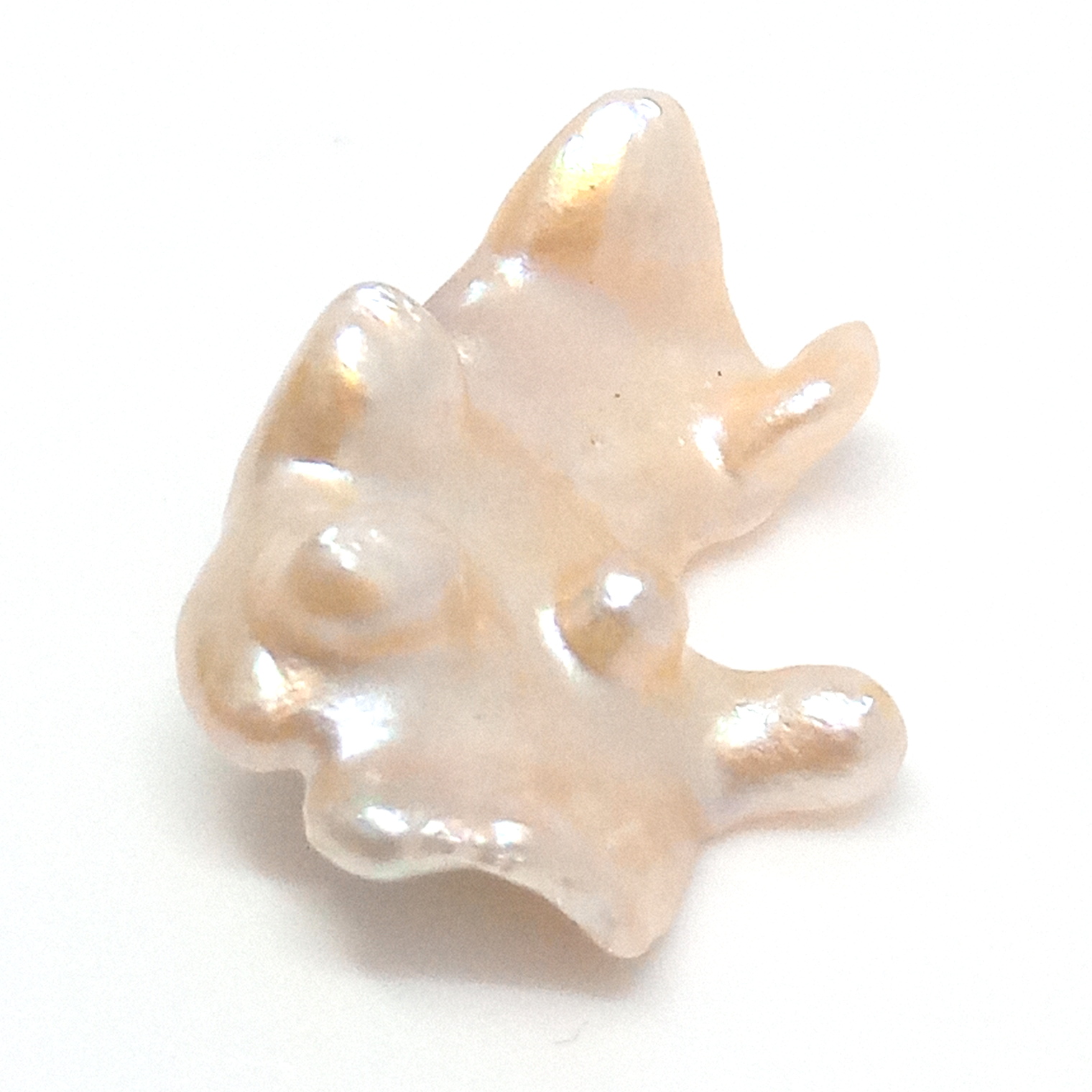 Lumpy Pearl Apricot Lumpy Pearl - Loose Pearls by Pearlescence
