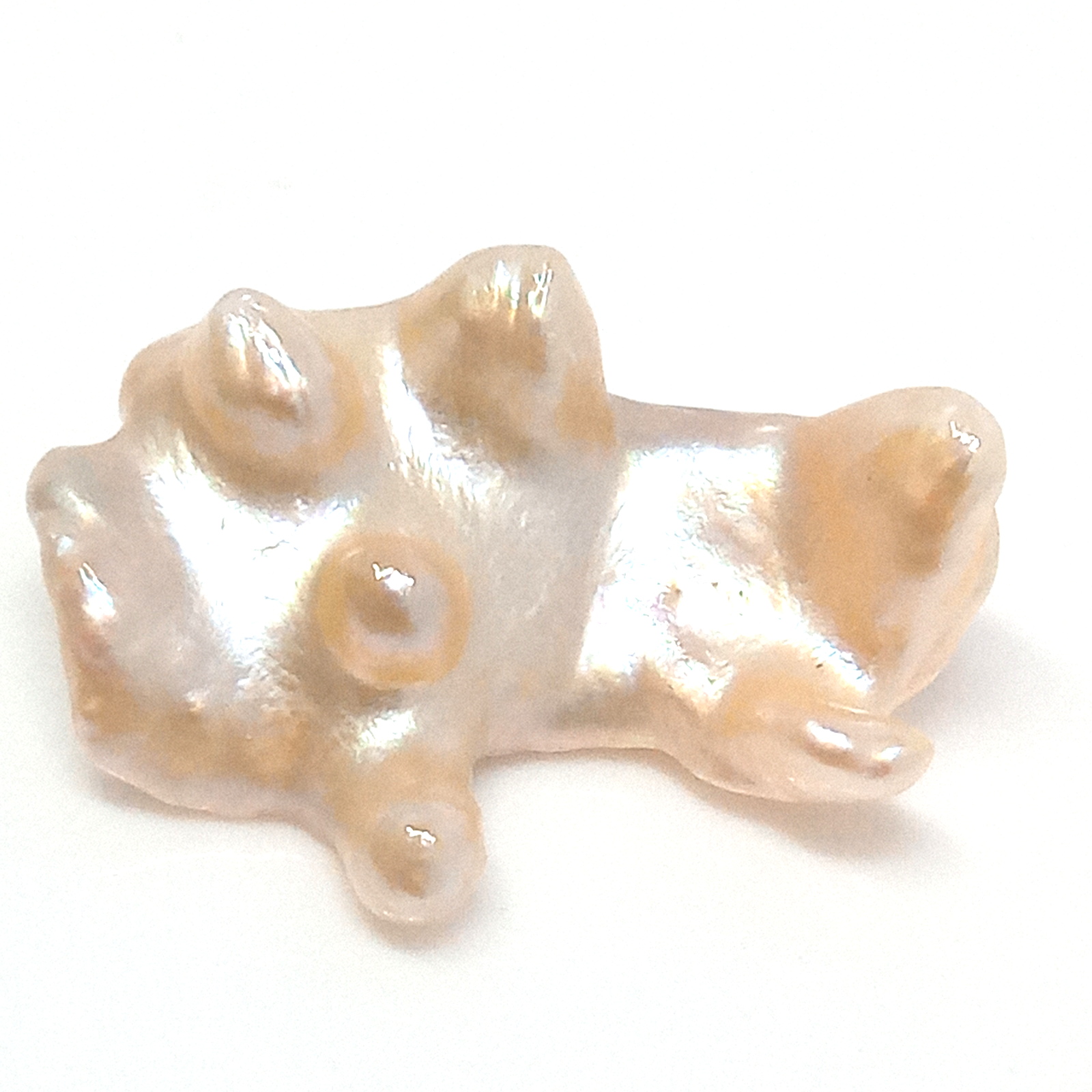 Lumpy Pearl Apricot Lumpy Pearl - Loose Pearls by Pearlescence