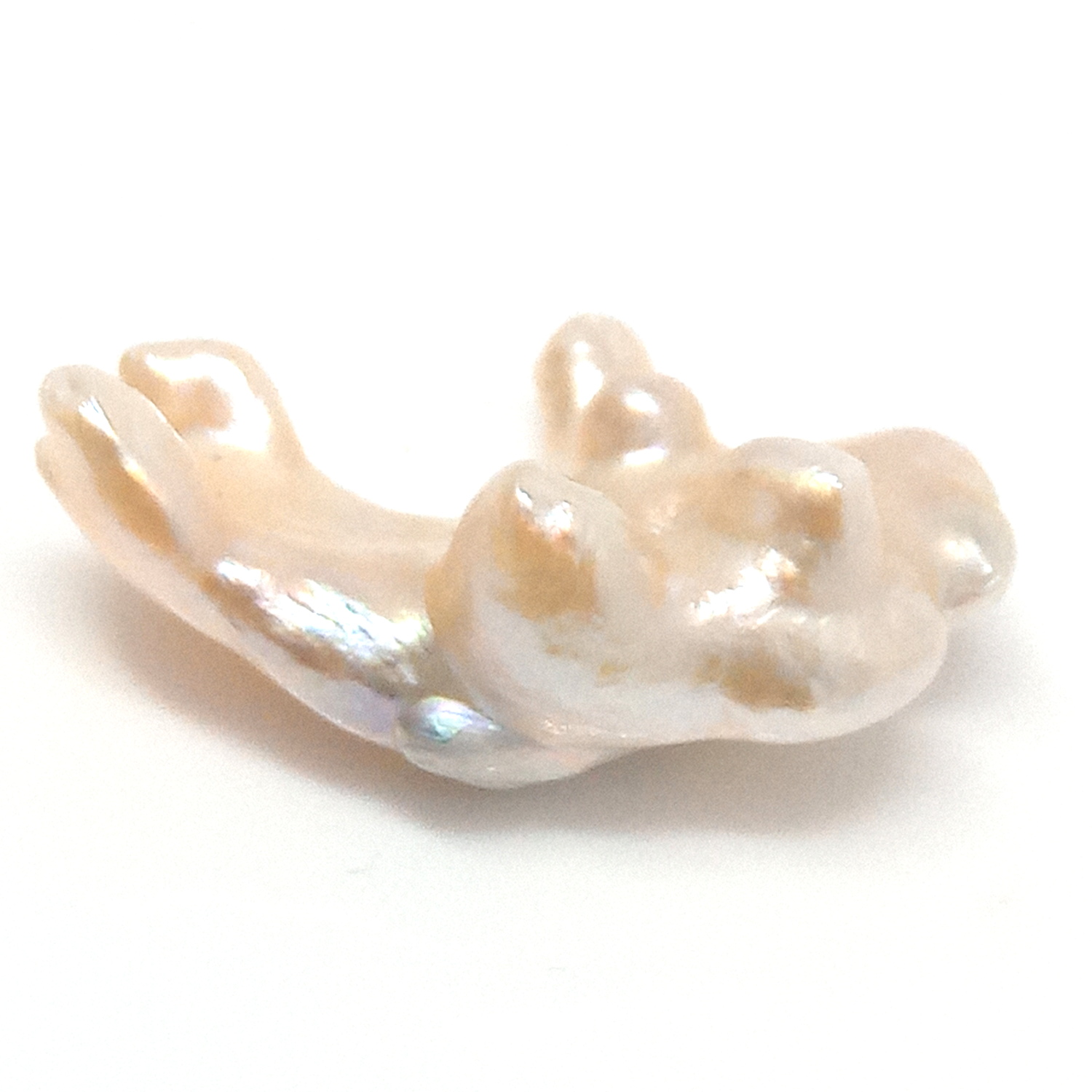 Lumpy Pearl Apricot Lumpy Pearl - Loose Pearls by Pearlescence